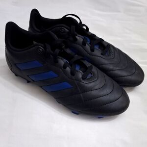 Adidas Black and Blue Athletic Soccer Cleats Lace-Up Sz 5 Youth
